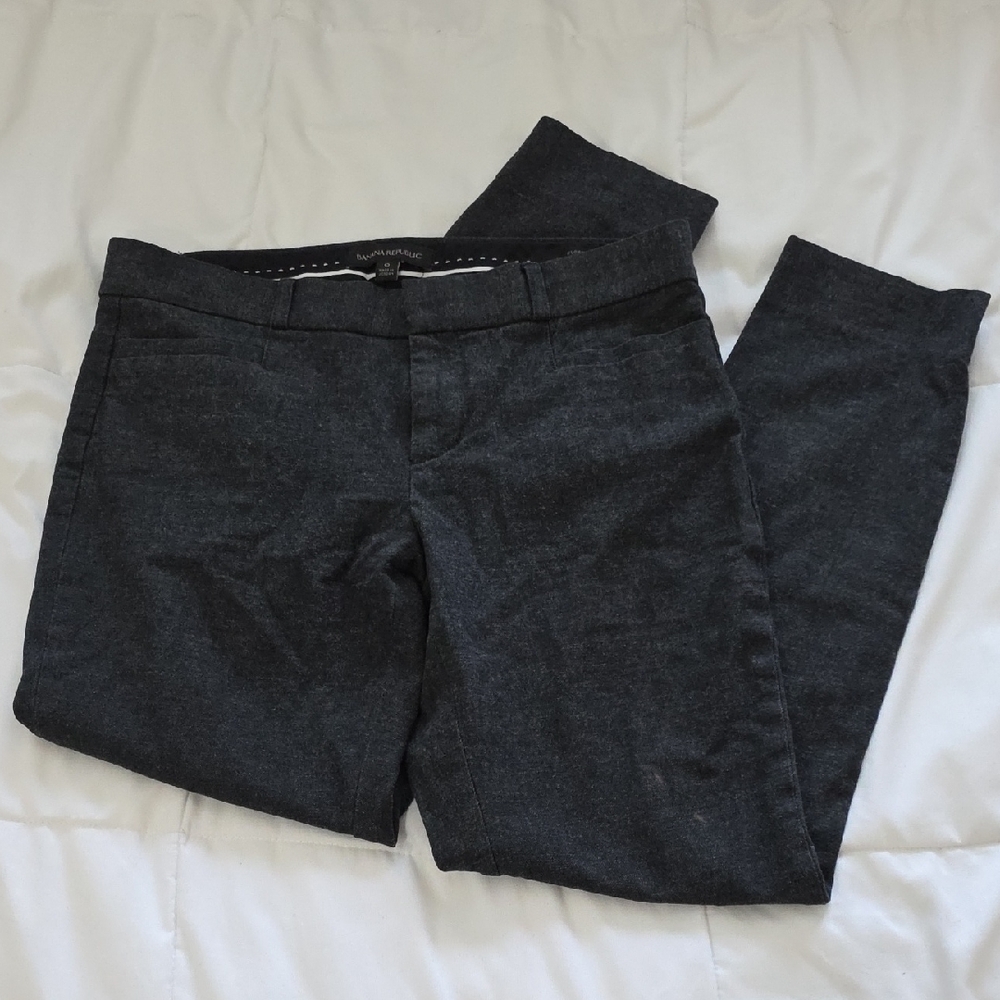 Banana Republic Charcoal Gray Slim Trousers